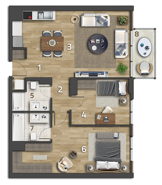 Köy Apartmanlar Köy Koru 2+1