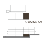 Köy 1+1 Bahçeli Apartman Planı