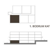 Köy Köşe Bahçeli Apartman Planı 2+1